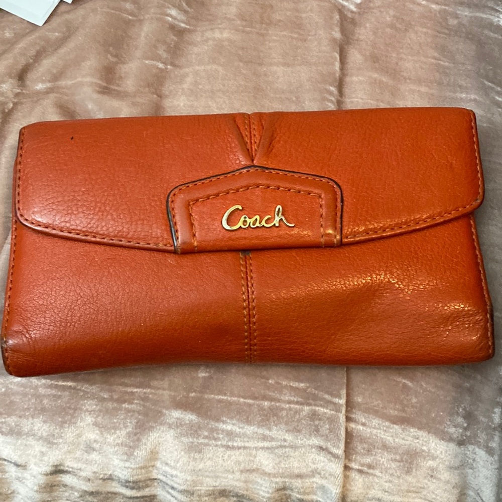 Coach wallet orange
